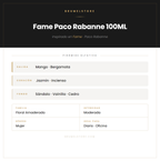 Pirámide Olfativa — Fame Paco Rabanne 100ML