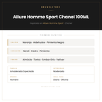Pirámide Olfativa — Allure Homme Sport Chanel 100ML