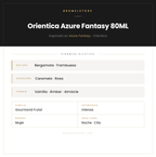 Pirámide Olfativa — Orientica Azure Fantasy 80ML